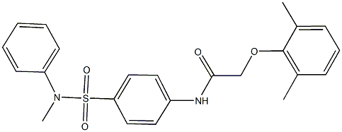 2-(2,6-dimethylphenoxy)-N-{4-[(methylanilino)sulfonyl]phenyl}acetamide 구조식 이미지