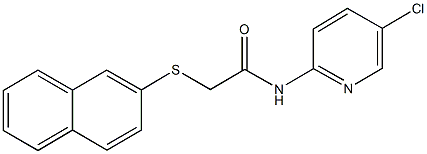 N-(5-chloro-2-pyridinyl)-2-(2-naphthylsulfanyl)acetamide 구조식 이미지