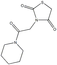 3-[2-oxo-2-(1-piperidinyl)ethyl]-1,3-thiazolidine-2,4-dione Structure