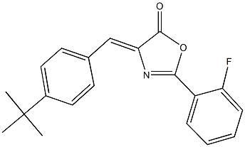 4-(4-tert-butylbenzylidene)-2-(2-fluorophenyl)-1,3-oxazol-5(4H)-one 구조식 이미지