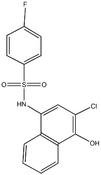 N-(3-chloro-4-hydroxy-1-naphthyl)-4-fluorobenzenesulfonamide 구조식 이미지