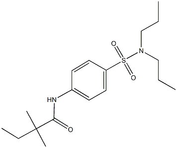 N-{4-[(dipropylamino)sulfonyl]phenyl}-2,2-dimethylbutanamide 구조식 이미지