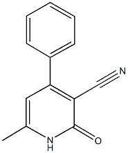 6-methyl-2-oxo-4-phenyl-1,2-dihydro-3-pyridinecarbonitrile Structure