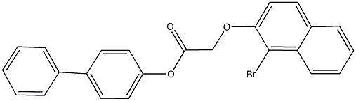 [1,1'-biphenyl]-4-yl [(1-bromo-2-naphthyl)oxy]acetate Structure