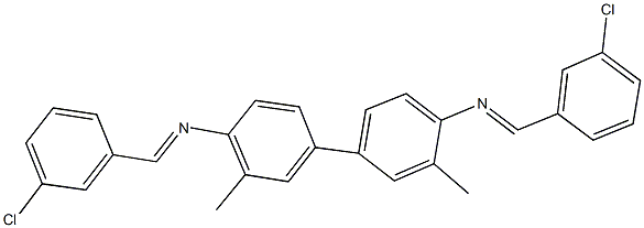 N-(3-chlorobenzylidene)-N-{4'-[(3-chlorobenzylidene)amino]-3,3'-dimethyl[1,1'-biphenyl]-4-yl}amine Structure
