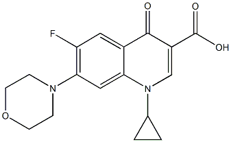 1-cyclopropyl-6-fluoro-7-(4-morpholinyl)-4-oxo-1,4-dihydro-3-quinolinecarboxylic acid 구조식 이미지