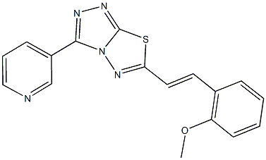 6-[2-(2-methoxyphenyl)vinyl]-3-(3-pyridinyl)[1,2,4]triazolo[3,4-b][1,3,4]thiadiazole 구조식 이미지