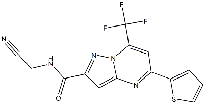 N-(cyanomethyl)-5-(2-thienyl)-7-(trifluoromethyl)pyrazolo[1,5-a]pyrimidine-2-carboxamide 구조식 이미지