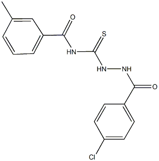 N-{[2-(4-chlorobenzoyl)hydrazino]carbothioyl}-3-methylbenzamide Structure