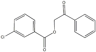 2-oxo-2-phenylethyl 3-chlorobenzoate 구조식 이미지