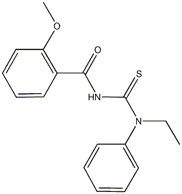 N-ethyl-N'-(2-methoxybenzoyl)-N-phenylthiourea 구조식 이미지