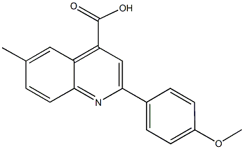 2-(4-methoxyphenyl)-6-methyl-4-quinolinecarboxylic acid 구조식 이미지