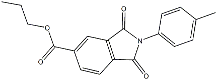 propyl 2-(4-methylphenyl)-1,3-dioxo-5-isoindolinecarboxylate Structure