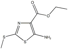 ethyl 5-amino-2-(methylsulfanyl)-1,3-thiazole-4-carboxylate 구조식 이미지