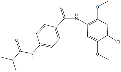 N-(4-chloro-2,5-dimethoxyphenyl)-4-(isobutyrylamino)benzamide Structure