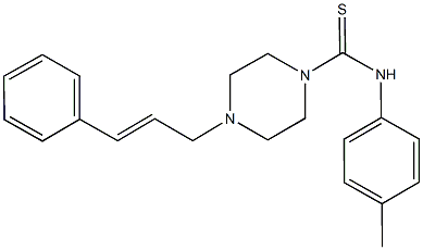 4-cinnamyl-N-(4-methylphenyl)-1-piperazinecarbothioamide Structure