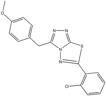4-{[6-(2-chlorophenyl)[1,2,4]triazolo[3,4-b][1,3,4]thiadiazol-3-yl]methyl}phenyl methyl ether Structure