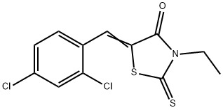 5-(2,4-dichlorobenzylidene)-3-ethyl-2-thioxo-1,3-thiazolidin-4-one Structure