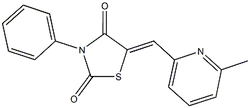 5-[(6-methyl-2-pyridinyl)methylene]-3-phenyl-1,3-thiazolidine-2,4-dione 구조식 이미지