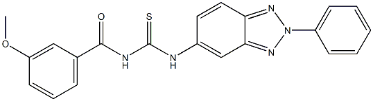 N-(3-methoxybenzoyl)-N'-(2-phenyl-2H-1,2,3-benzotriazol-5-yl)thiourea 구조식 이미지