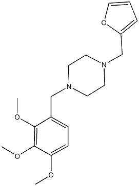 1-(2-furylmethyl)-4-(2,3,4-trimethoxybenzyl)piperazine 구조식 이미지