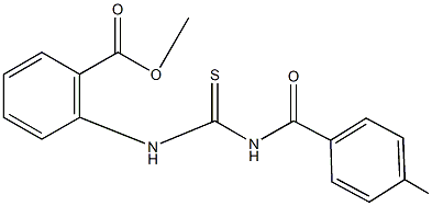 methyl 2-({[(4-methylbenzoyl)amino]carbothioyl}amino)benzoate 구조식 이미지