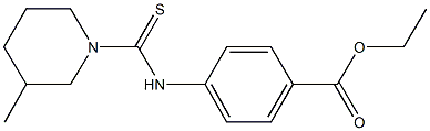 ethyl 4-{[(3-methyl-1-piperidinyl)carbothioyl]amino}benzoate 구조식 이미지
