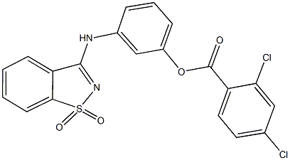 3-[(1,1-dioxido-1,2-benzisothiazol-3-yl)amino]phenyl 2,4-dichlorobenzoate Structure