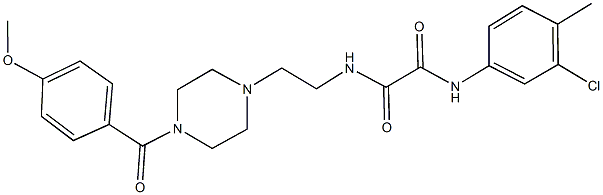 N~1~-(3-chloro-4-methylphenyl)-N~2~-{2-[4-(4-methoxybenzoyl)-1-piperazinyl]ethyl}ethanediamide 구조식 이미지