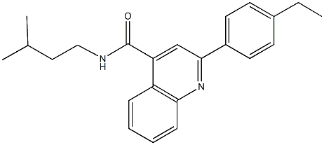 2-(4-ethylphenyl)-N-isopentyl-4-quinolinecarboxamide Structure