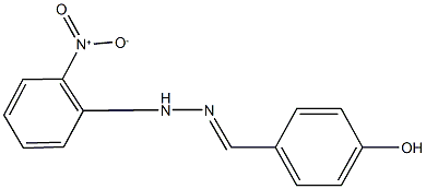 4-hydroxybenzaldehyde {2-nitrophenyl}hydrazone 구조식 이미지