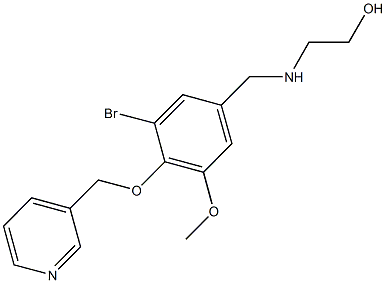 2-{[3-bromo-5-methoxy-4-(3-pyridinylmethoxy)benzyl]amino}ethanol Structure