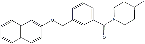 4-methyl-1-{3-[(2-naphthyloxy)methyl]benzoyl}piperidine 구조식 이미지