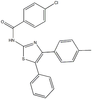 4-chloro-N-[4-(4-methylphenyl)-5-phenyl-1,3-thiazol-2-yl]benzamide Structure