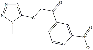 1-{3-nitrophenyl}-2-[(1-methyl-1H-tetraazol-5-yl)sulfanyl]ethanone 구조식 이미지