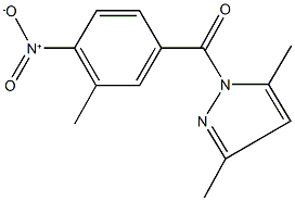 1-{4-nitro-3-methylbenzoyl}-3,5-dimethyl-1H-pyrazole 구조식 이미지