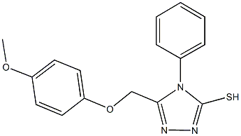 5-[(4-methoxyphenoxy)methyl]-4-phenyl-4H-1,2,4-triazol-3-yl hydrosulfide Structure