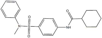 N-{4-[(methylanilino)sulfonyl]phenyl}cyclohexanecarboxamide Structure