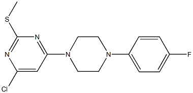 4-chloro-6-[4-(4-fluorophenyl)-1-piperazinyl]-2-(methylsulfanyl)pyrimidine Structure