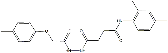 N-(2,4-dimethylphenyl)-4-{2-[(4-methylphenoxy)acetyl]hydrazino}-4-oxobutanamide Structure