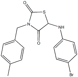 5-(4-bromoanilino)-3-(4-methylbenzyl)-1,3-thiazolidine-2,4-dione 구조식 이미지