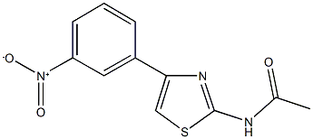 N-(4-{3-nitrophenyl}-1,3-thiazol-2-yl)acetamide 구조식 이미지