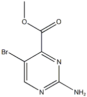 methyl 2-amino-5-bromo-4-pyrimidinecarboxylate Structure