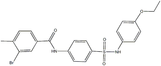 3-bromo-N-{4-[(4-ethoxyanilino)sulfonyl]phenyl}-4-methylbenzamide 구조식 이미지