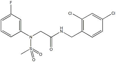 N-(2,4-dichlorobenzyl)-2-[3-fluoro(methylsulfonyl)anilino]acetamide 구조식 이미지