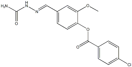 4-[2-(aminocarbonyl)carbohydrazonoyl]-2-methoxyphenyl 4-chlorobenzoate 구조식 이미지