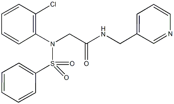 2-[2-chloro(phenylsulfonyl)anilino]-N-(3-pyridinylmethyl)acetamide Structure