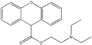 2-(diethylamino)ethyl 9H-xanthene-9-carboxylate 구조식 이미지