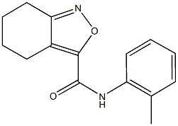 N-(2-methylphenyl)-4,5,6,7-tetrahydro-2,1-benzisoxazole-3-carboxamide Structure