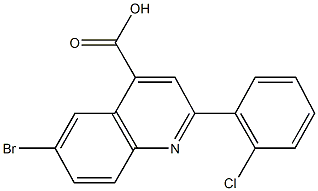 6-bromo-2-(2-chlorophenyl)-4-quinolinecarboxylic acid Structure
